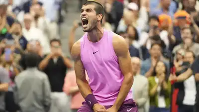 By winning the 2025 US Open title, Carlos Alcaraz (and Aryna Sabalenka in the women's section)
