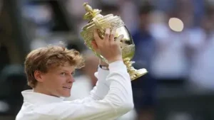 Jannik Sinner on Sunday announced himself as a Grand Slam champion on grass in emphatic