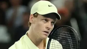 De Minaur managed just four winners in the opening set as Sinner dictated play