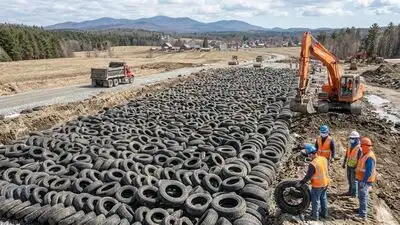 Along a quiet stretch of road in Maine, engineers buried something most people would expect