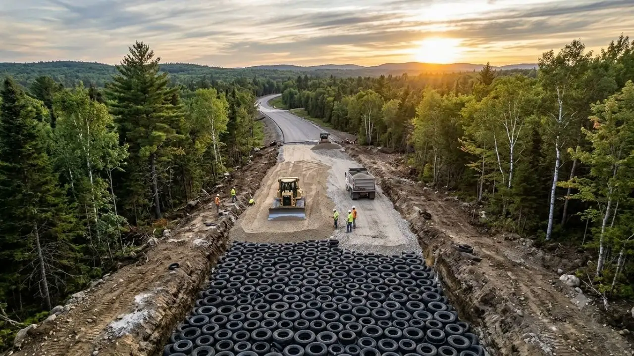 Along a quiet stretch of road in Maine, engineers buried something most people would expect
