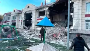 Four people were killed and 12 others were injured after Ukrainian drone attacks struck