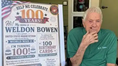 He is turning 100, so his community wants to give him 100 birthday cards: Texas WWII veteran's