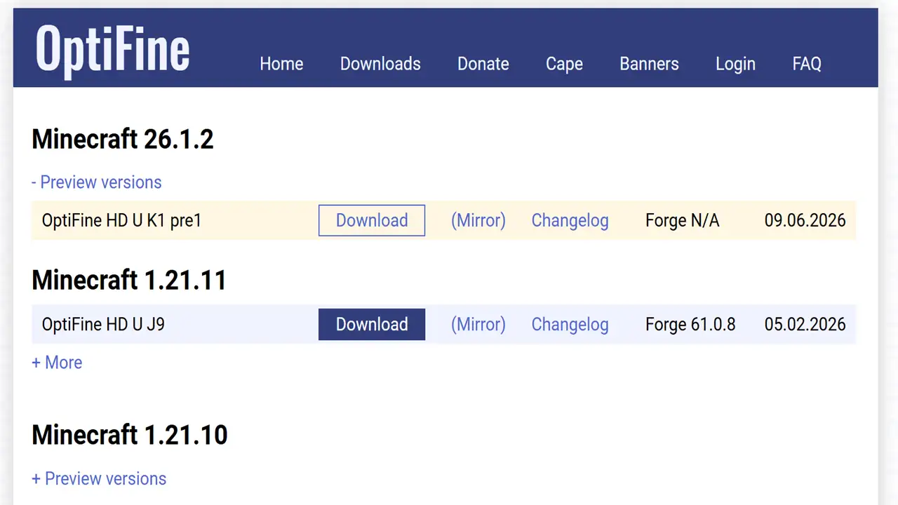 Accordingly, you can only expect Minecraft 26.2 OptiFine in the coming months