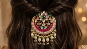 From fragrant flowers to stunning gold decorations worn as hair adornments, traditional Indian