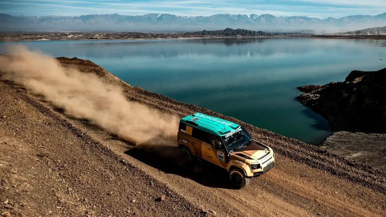 All three Defender Dakar D7X-Rs crossed the finish line at the 2026 Desafio Ruta 40 in Argentina