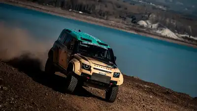 All three Defender Dakar D7X-Rs crossed the finish line at the 2026 Desafio Ruta 40 in Argentina