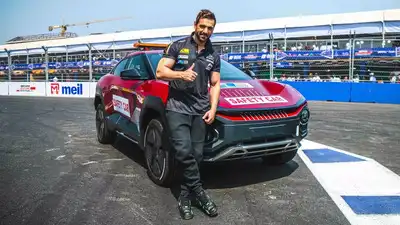Bollywood actor John Abraham was behind the wheel of the Mahindra BE 6 Formula E Edition as it