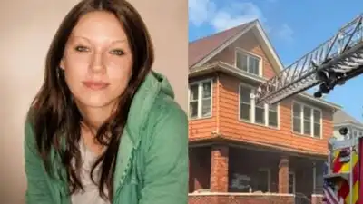But after realising that her youngest daughter, Grace, was still inside, she went back