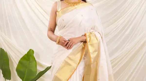 Gold borders on sarees in India are rarely ornamental