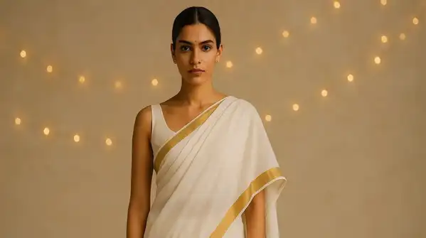 Gold borders on sarees in India are rarely ornamental
