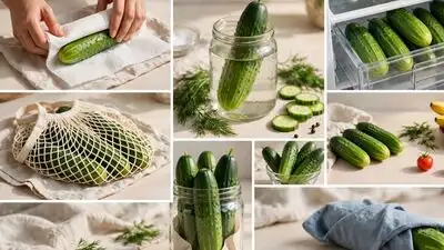 Simple steps such as wrapping cucumbers in paper towels, keeping them in a storage bag