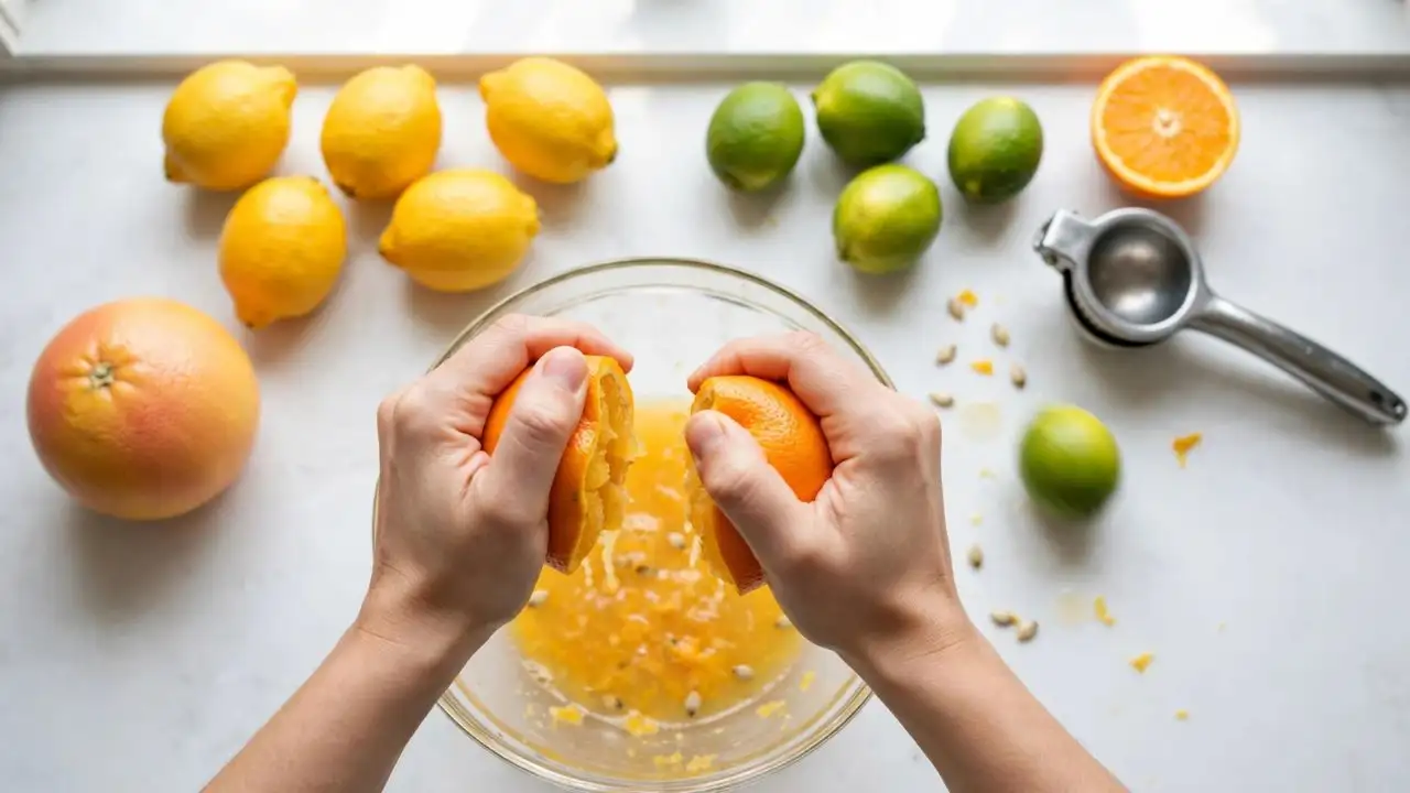 Here are some practical ways to make fresh fruit juice without a mixer, along with the fruits