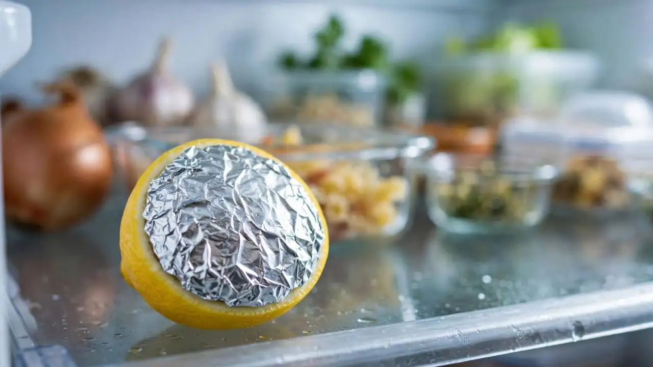 Wrap the unused half in aluminium foil and place it in the refrigerator