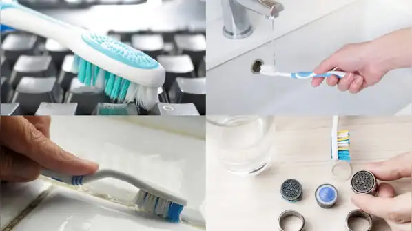 From kitchen taps to grimy grout lines, an old toothbrush can tackle dirt and buildup in spots
