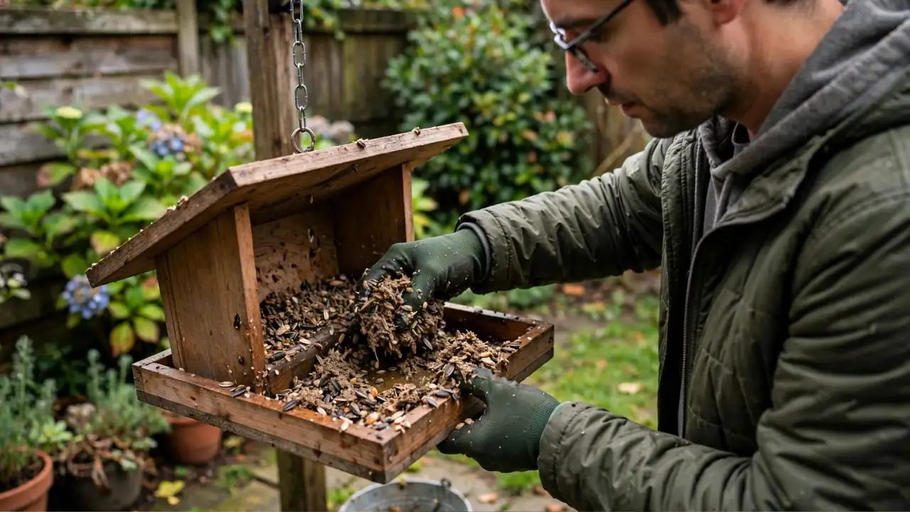 A bird feeder can turn a quiet backyard into a busy gathering place