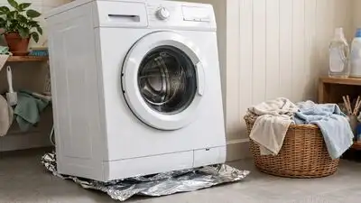 Foil is extremely thin and can tear or crease under the weight of a washing machine