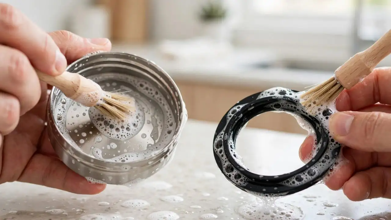 Regular washing with warm water, washing-up liquid and a bottle brush are some simple ways