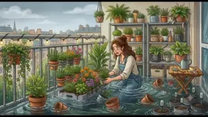 Don't let your balcony garden flood
