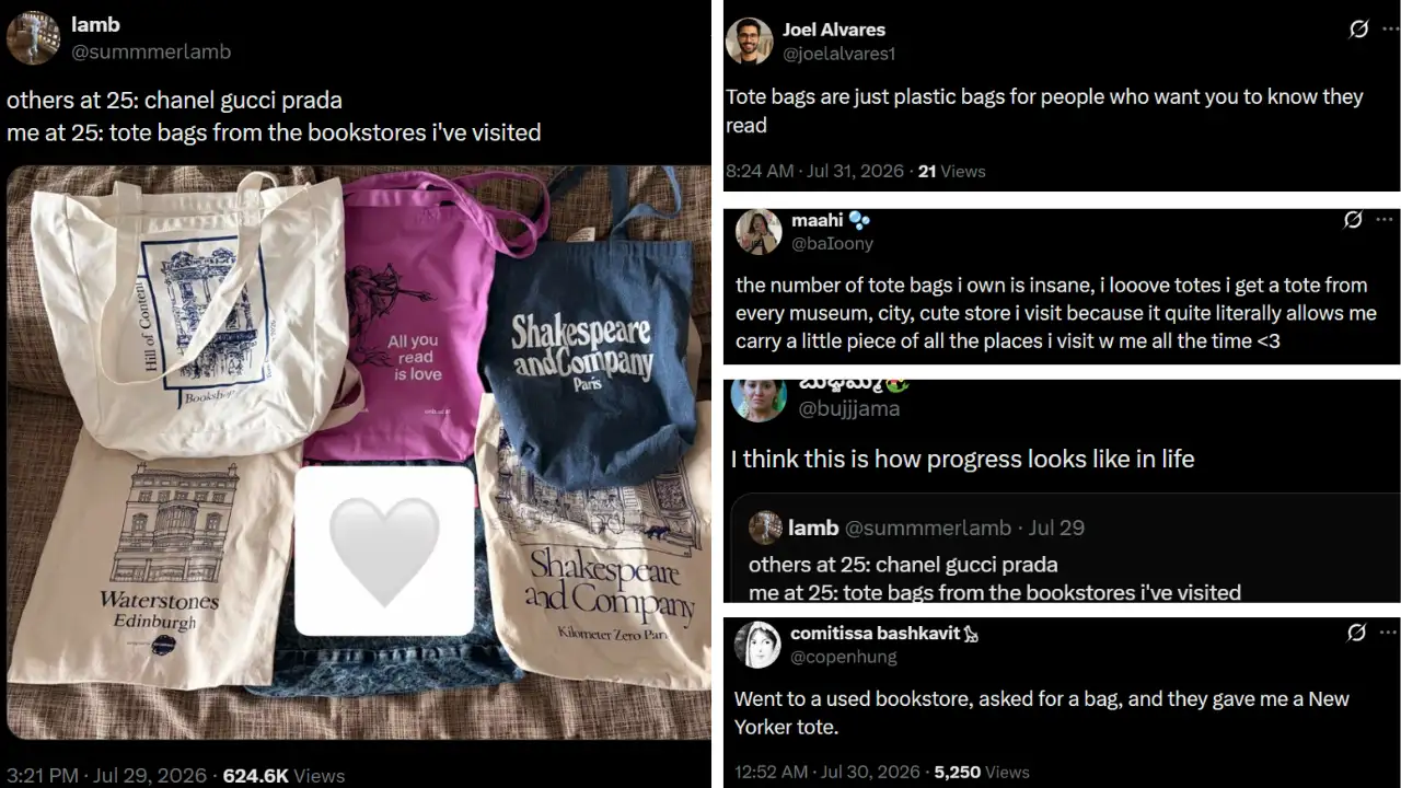 Gen Z, on the other hand, is eyeing bookstore totes