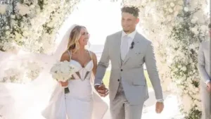 Brittany’s wedding Instagram post also revealed the creative team behind the custom look