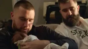 Travis Kelce discusses parenting with Jason Kelce on 'New Heights' just two months