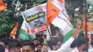 Karnataka Youth Congress workers were detained while protesting alleged NEET exam irregularities