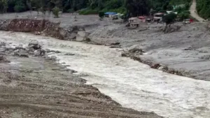 Trishuli River flows with heavy sediment and debris past eroded: The wider industry impact