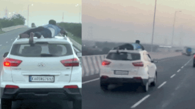 Cop clings to speeding car in 40km chase to catch smugglers in Coimbatore; watch