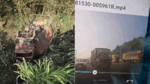 The container trailer driver was killed, while the tempo driver sustained severe injuries