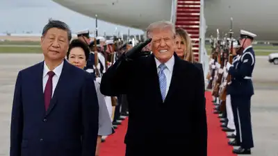 As American bombers roared overhead in a flypast intended to wow the visitor, it was Trump who