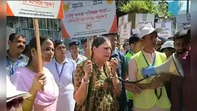 Minister Agnimitra Paul during the campaign at Paikpara
