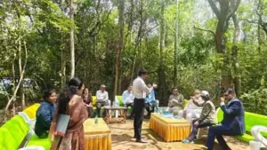 Forest minister Ramalinga Reddy inspects Kalkere Forest Arboretum near Bannerghatta while