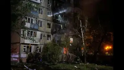 Later on Saturday, two people were killed in a Russian attack on a grocery store in Ukraine’s