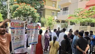 Opposing the opening of a homestay-cum- café near their homes, residents of HRBR Layout’s 5th
