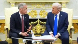 US President Donald Trump on Thursday warned Prime Minister Mark Carney against making him