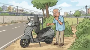 When he returned to his scooter a few minutes later, he found the storage box open and the Rs 1