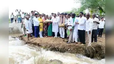 Speaking after offering bagina at a check dam near Adiral village in Hiriyur taluk, he said