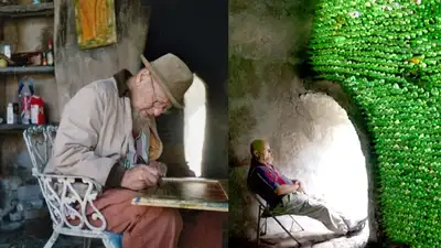 That artist, Charlie Stagg, spent decades adding to it by hand, and the building became known