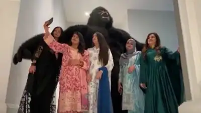 Pakistanis are going bananas over a trend that has crossed the Indian border: Giant gorillas
