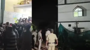 Stones were allegedly thrown at a mosque in Bhatkal during a Ganesh idol immersion procession