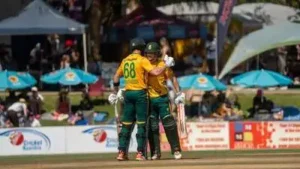 Jordan Hermann attacked the Zimbabwe bowlers from the beginning and reached his fifty in just