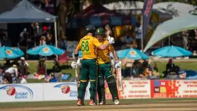 Jordan Hermann attacked the Zimbabwe bowlers from the beginning and reached his fifty in just