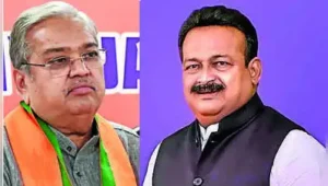 Govind Karjol, MP, of BJP and Prakash Koliwad, MLA, of Congress