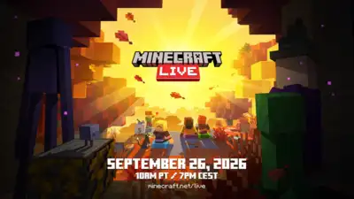 Minecraft Live September 2026 date and time were officially announced on September 22, 2026