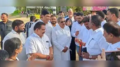 KJ George, minister for tourism visits Padubidri Beach Monday