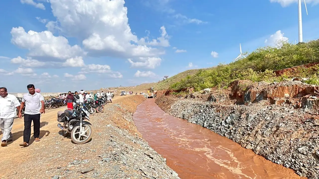 Arrival of reservoir water at Gonur Lake sparks celebrations as Upper Bhadra Project clears