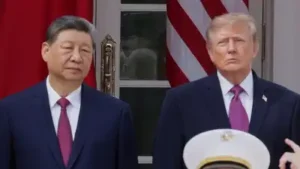 US President Donald Trump with Chinese President Xi Jinping