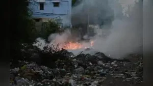 Madurai's air quality is affected by frequent waste burning, which leaves smoke lingering