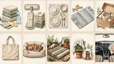 There are many simple ways to reuse old towels around the home instead of throwing them away